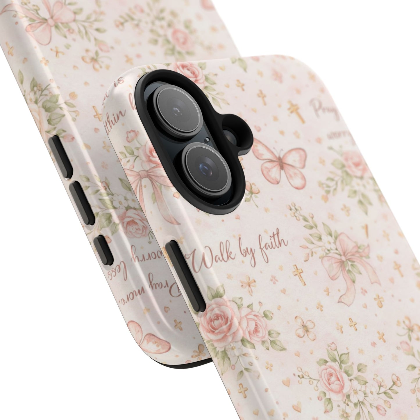 Walk By Faith Phone Case | Christian Floral iPhone Case