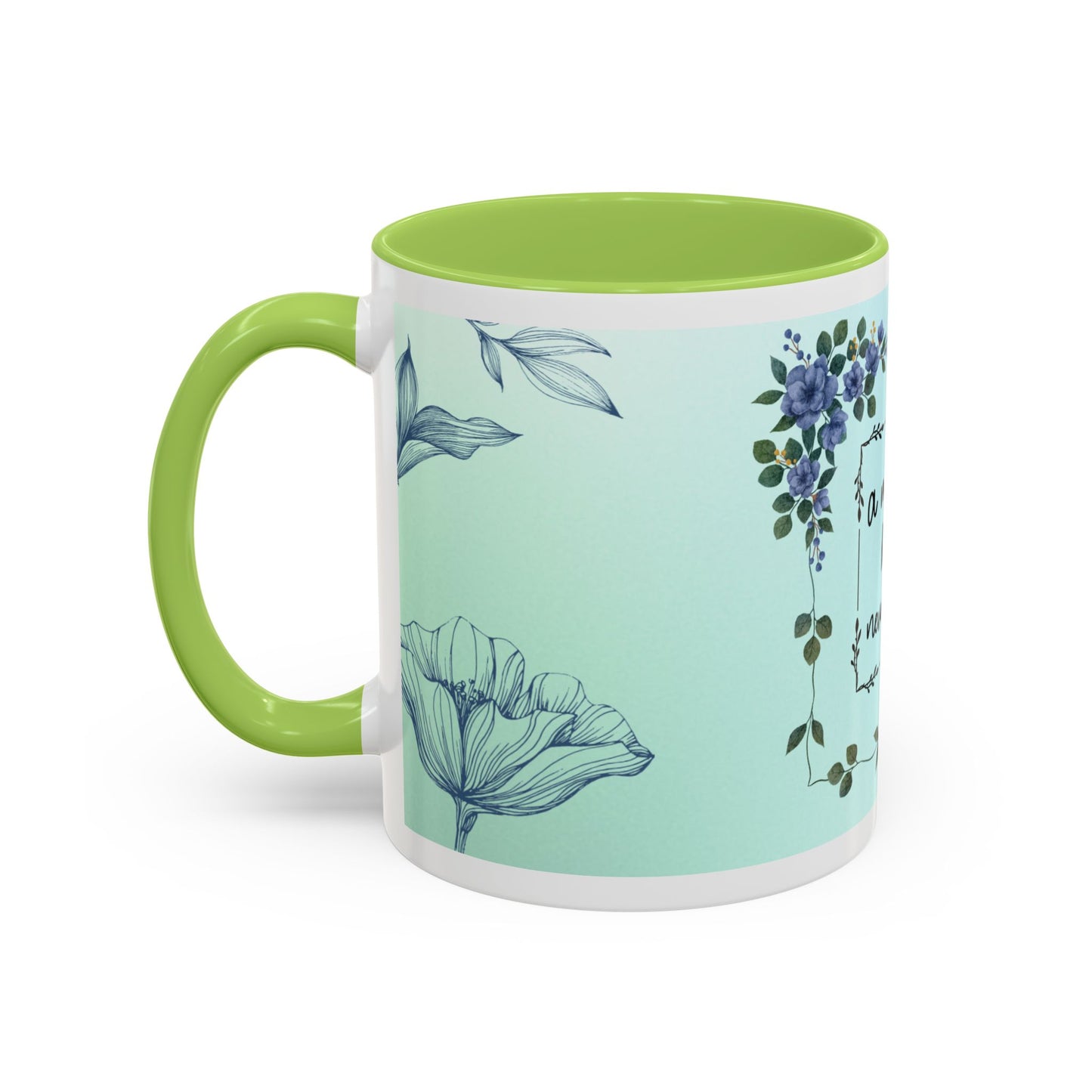 Mother's Heart Floral Accent Coffee Mug — "A Mother's Heart Never Fades"