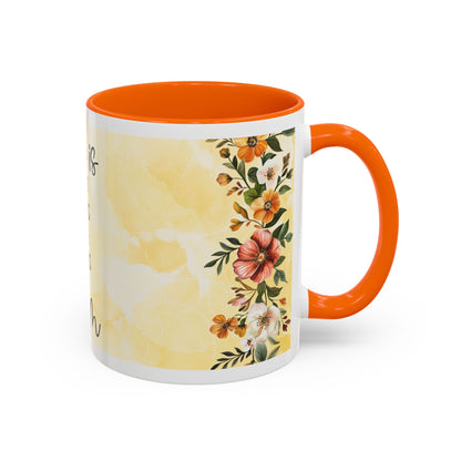 She Is Mom Floral Accent Coffee Mug — 'She is Peace, She is Home' Mother's Day Gift