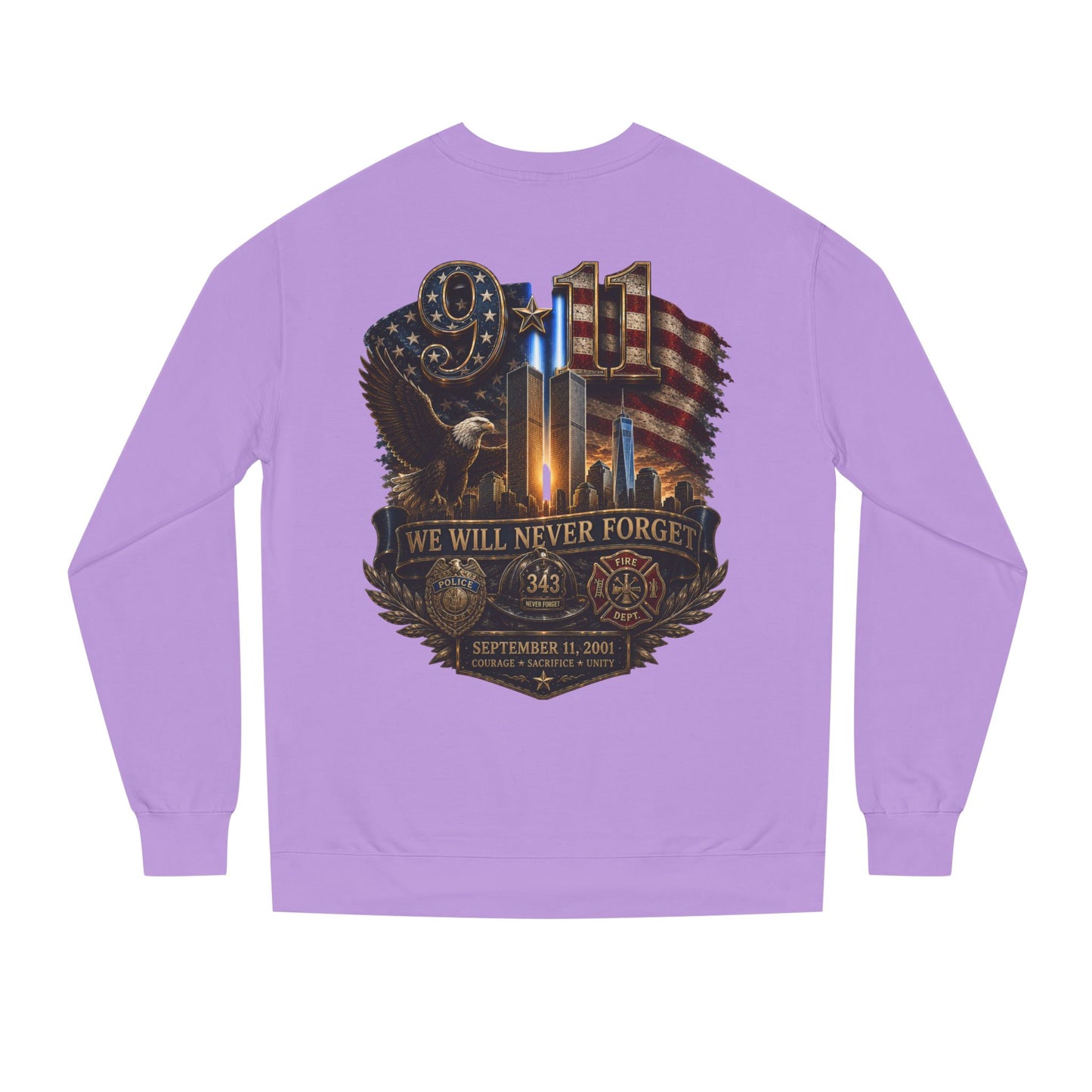 9/11 We Will Never Forget Memorial Sweatshirt