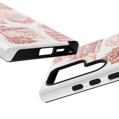 Christian Phone Case — Jesus Saves Floral Tough Case with 'God Is Within Her' & 'Trust God' Design