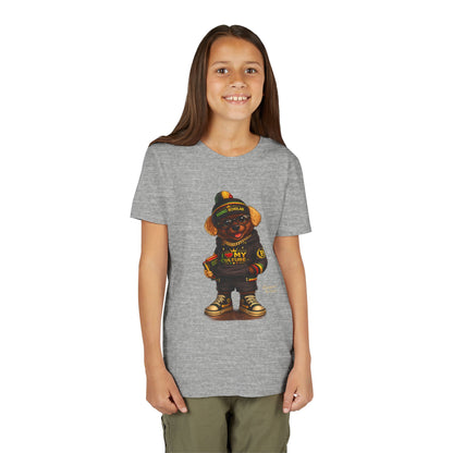 Youth Tee — 'Respect My Culture' Urban Dog Character Graphic
