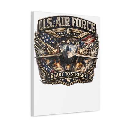 Stretched Canvas - U.S. Air Force "Ready to Strike" Fighter Jet Wall Art