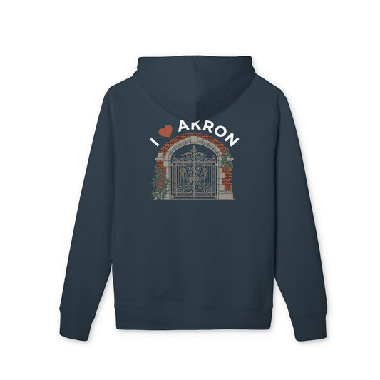 Hoodie — I  Akron Archway Graphic (City Landmark, Vintage Gate Design)