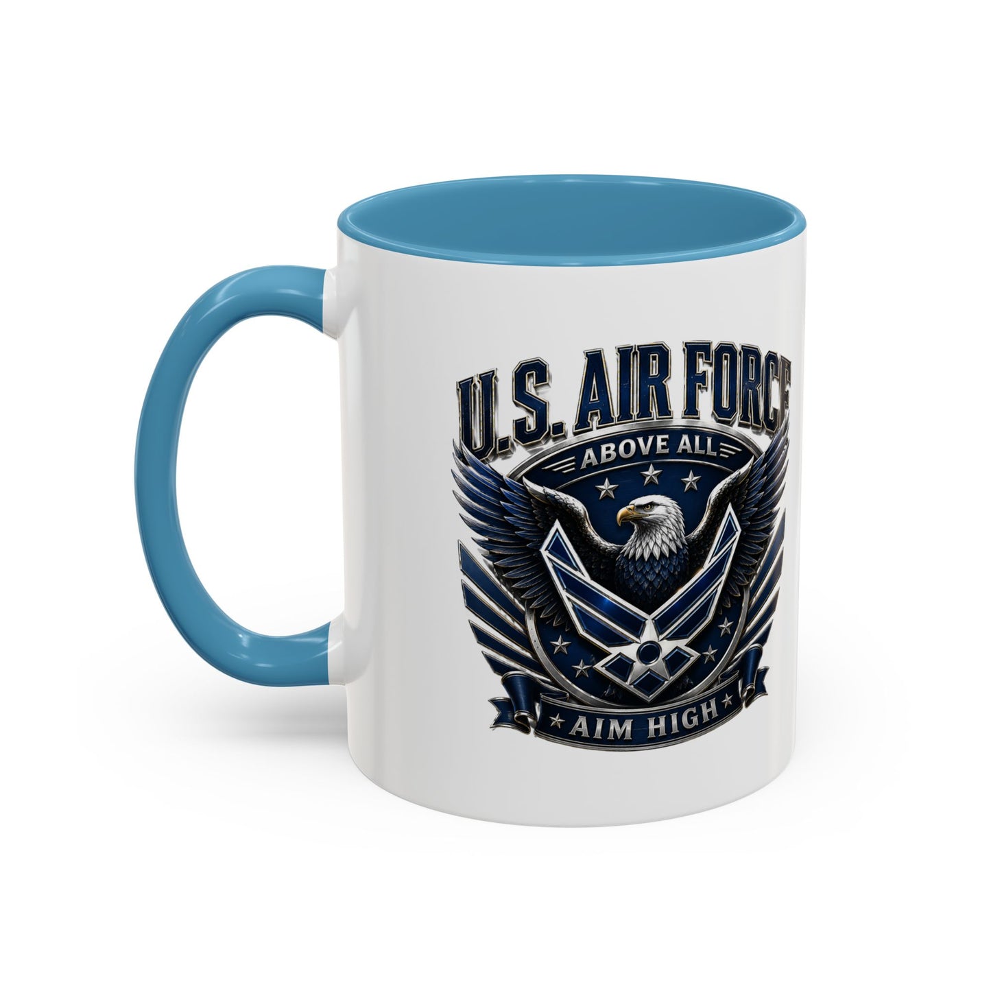 U.S. Air Force Eagle Coffee Mug – "Aim High" Accent Ceramic Mug (11/15oz)