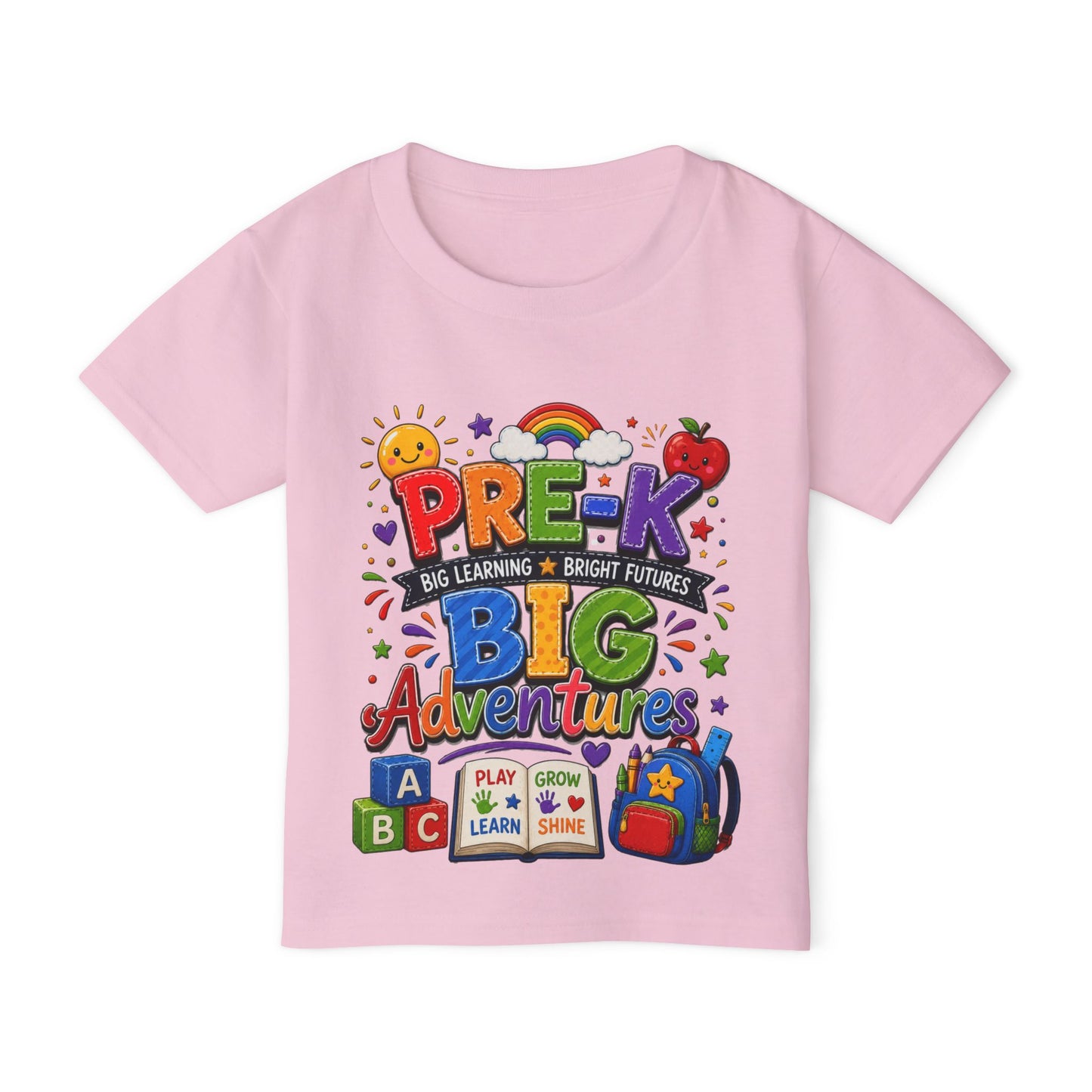 Pre-K Big Adventures Toddler T-Shirt — Bright Back-to-School Preschool Shirt
