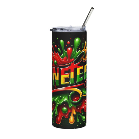 20oz Stainless Steel Tumbler — Colorful JUNKIE Drip Design, Insulated Travel Cup