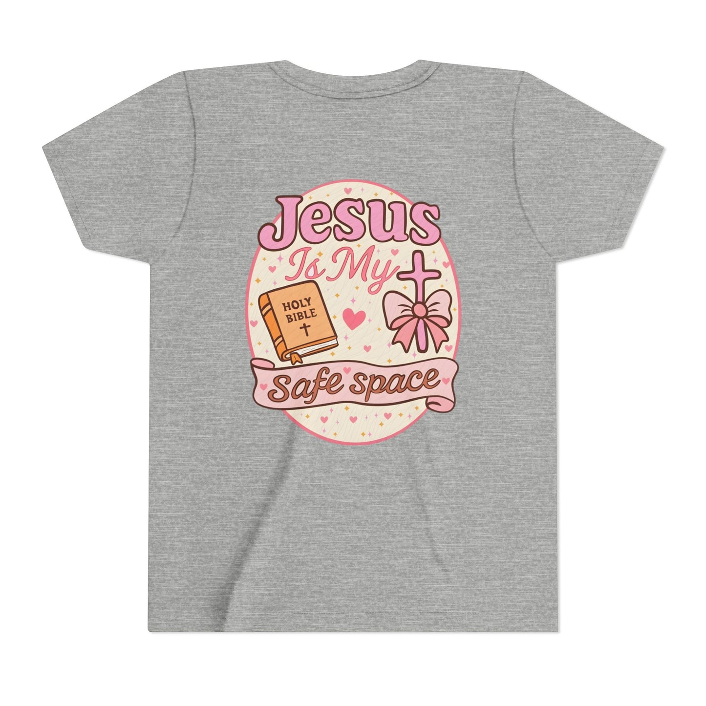 Youth Tee — "Jesus Is My Safe Space" Christian Kids T-Shirt