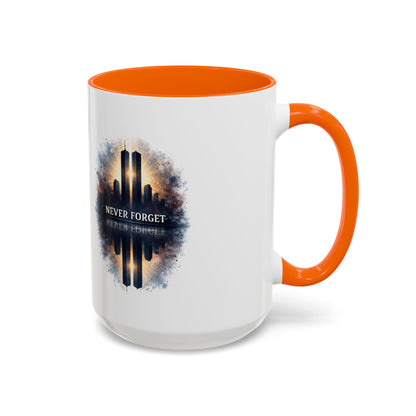 Never Forget 9/11 Memorial Accent Coffee Mug (11/15oz)