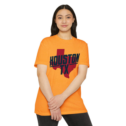 Houston TX State Outline T-Shirt — Retro City Pride Tee