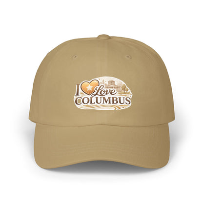 I Love Columbus Dad Cap — Casual City Souvenir Hat