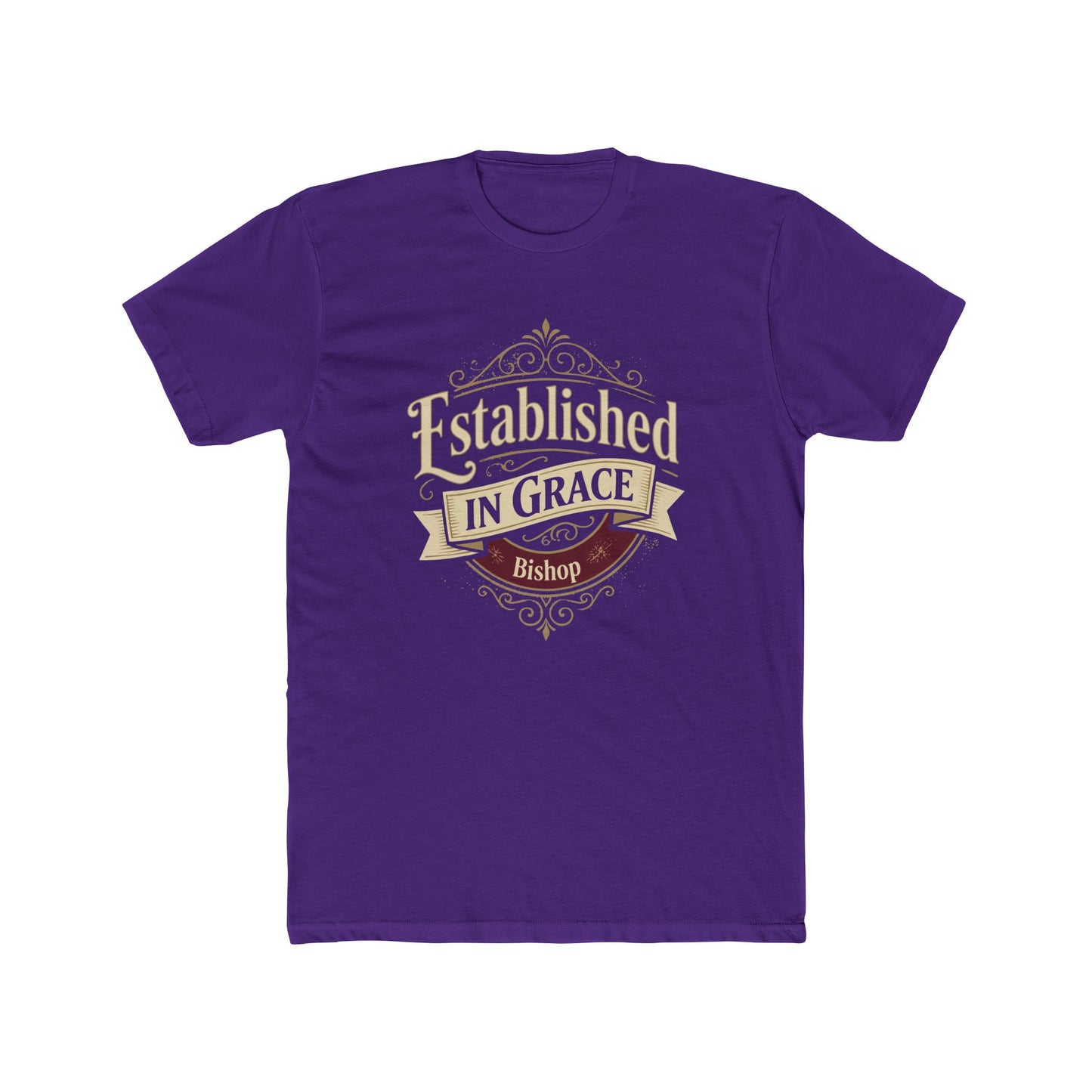Established in Grace Bishop T‑Shirt — Vintage Christian Faith Tee