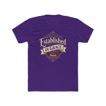Established in Grace Bishop T‑Shirt — Vintage Christian Faith Tee