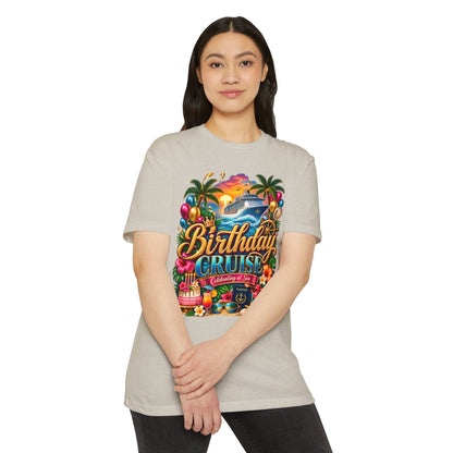 Birthday Cruise T-Shirt — Tropical Celebration Tee with Cruise Ship Design