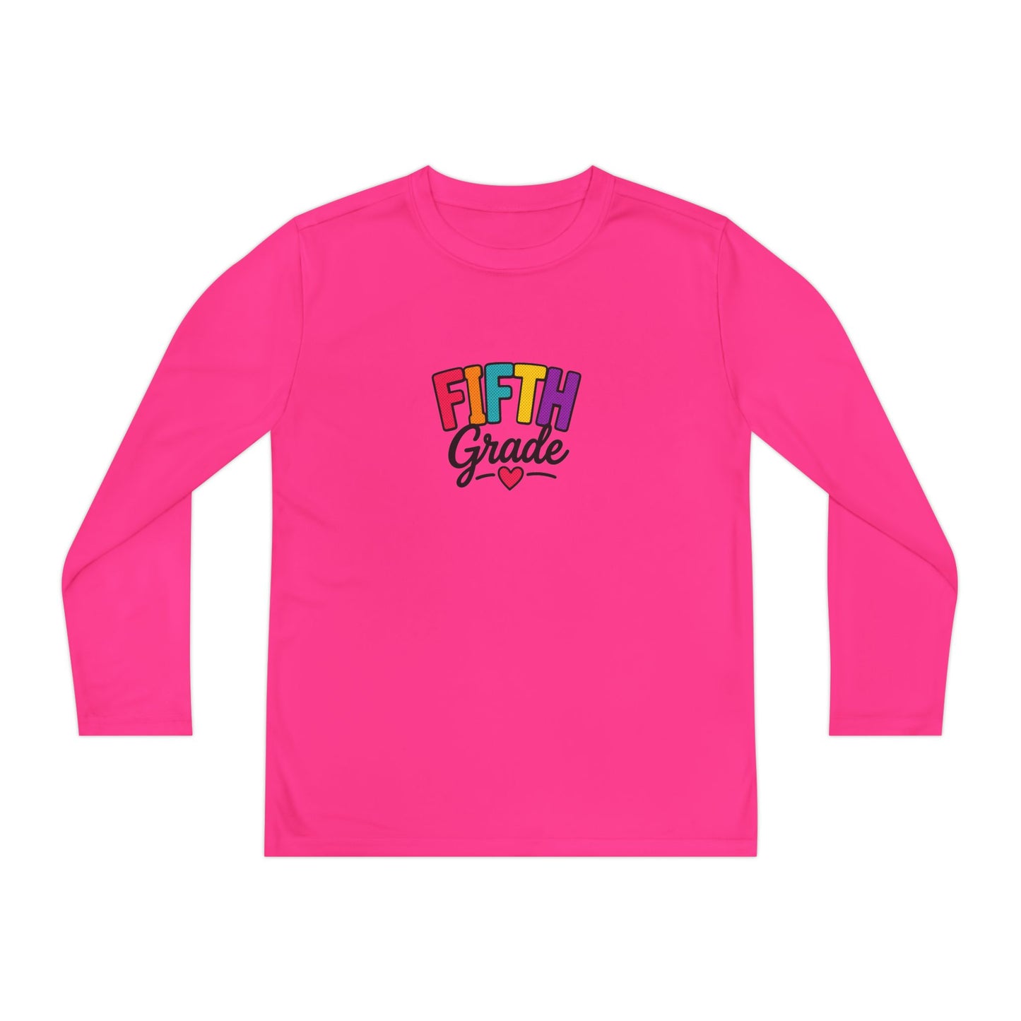 Fifth Grade Youth Long Sleeve Tee — Colorful Back-to-School Shirt