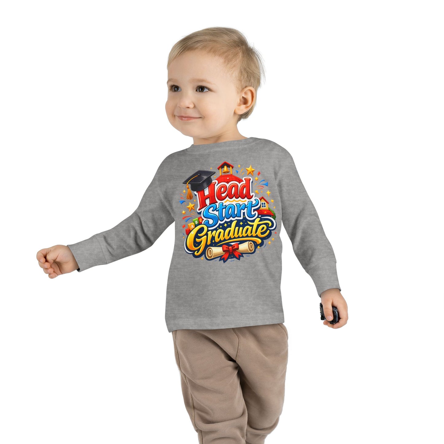 Toddler Long Sleeve Tee - "Head Start Graduate" Preschool Graduation Shirt