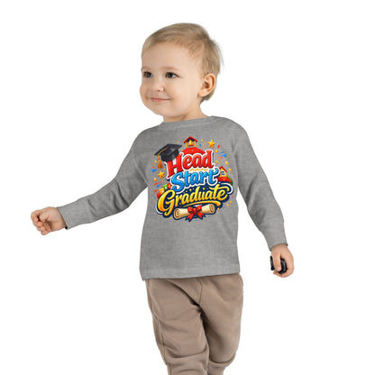 Toddler Long Sleeve Tee - "Head Start Graduate" Preschool Graduation Shirt