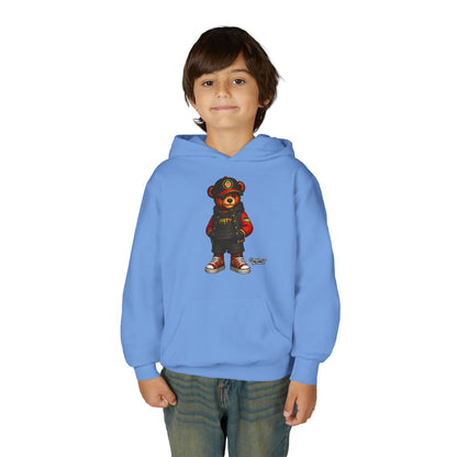Youth Bear Hoodie — Streetwear Teddy Bear Graphic Pullover