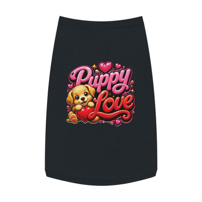 Puppy Love Pet Tank Top — Cute Puppy Heart Graphic Dog Shirt