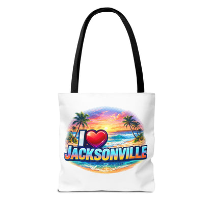 Jacksonville Beach Tote Bag – I  Jacksonville Sunset Graphic