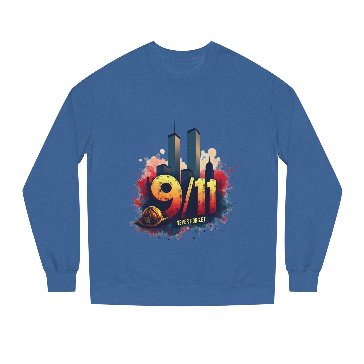 9/11 Tribute Sweatshirt - Never Forget Twin Towers Memorial Crewneck