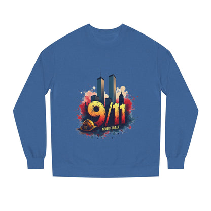 9/11 Tribute Sweatshirt - Never Forget Twin Towers Memorial Crewneck