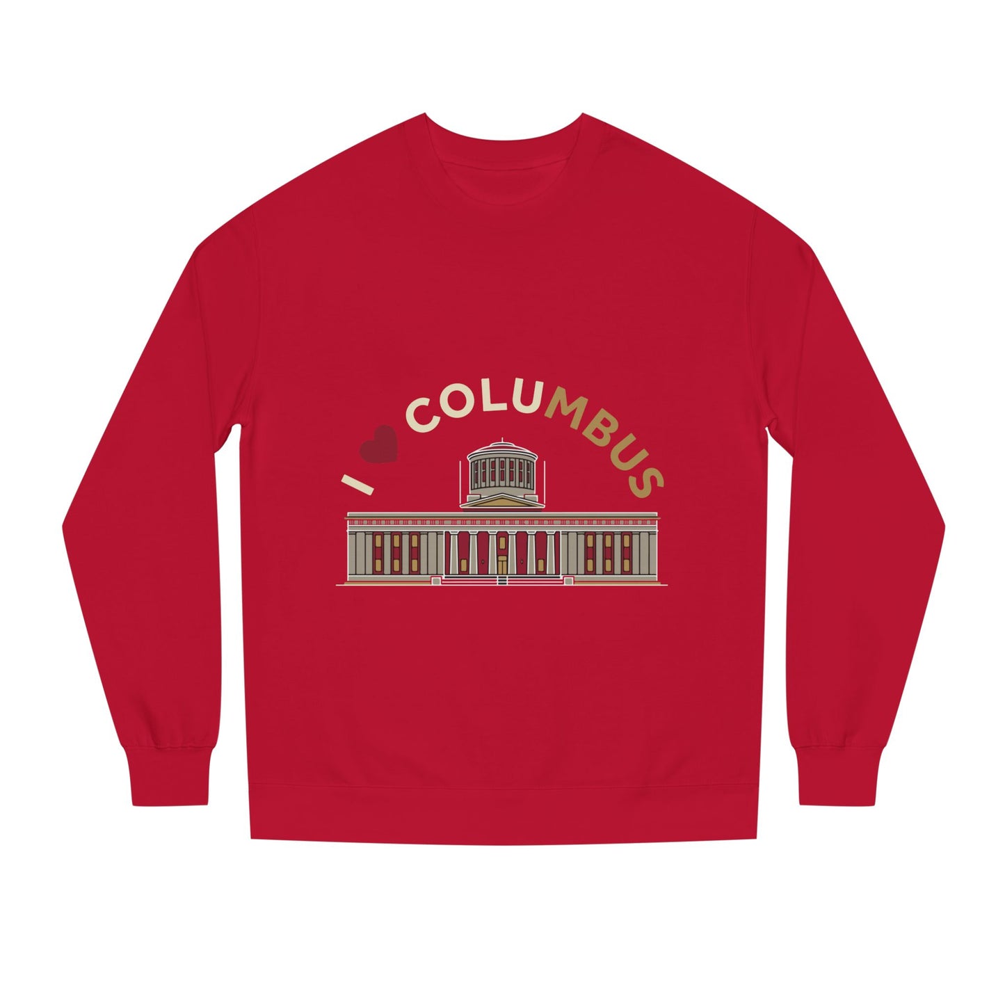 Columbus Landmark Crewneck Sweatshirt — I  Columbus Statehouse Design
