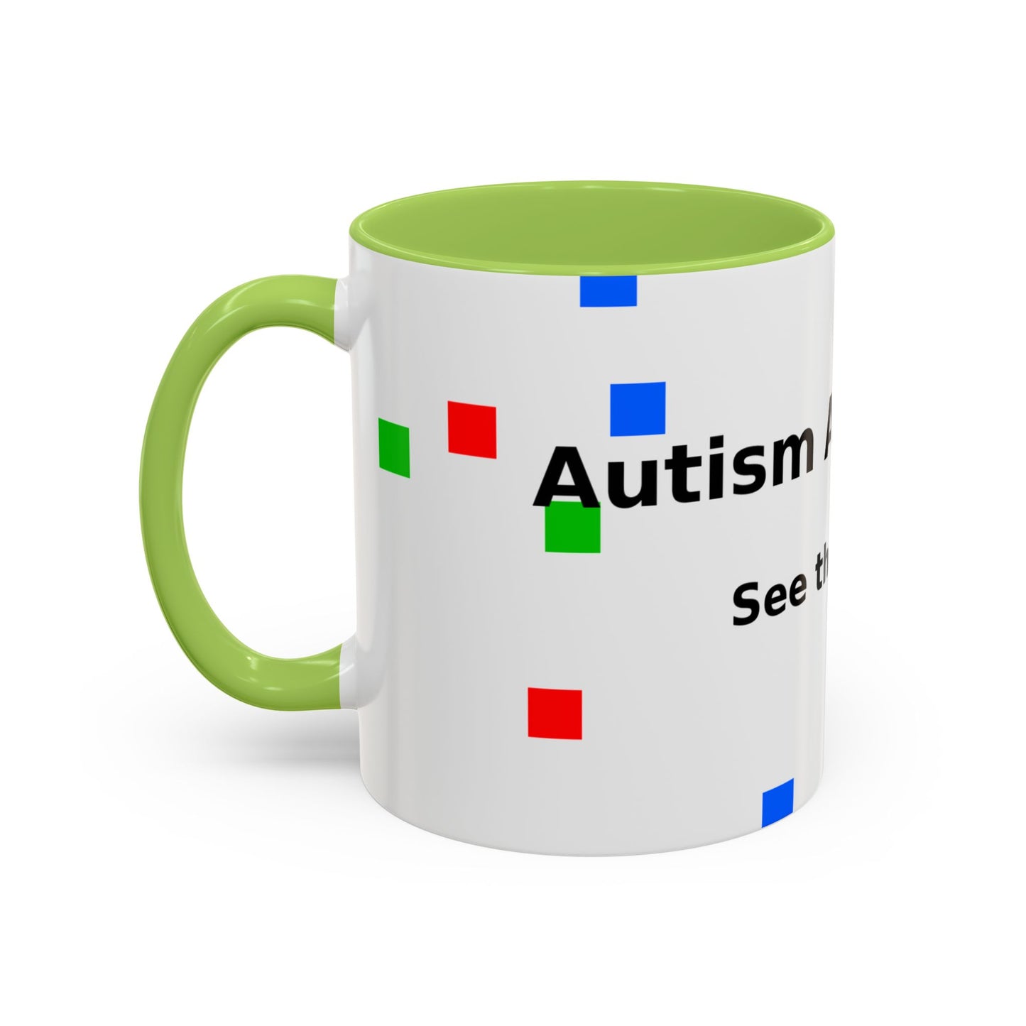 Autism Awareness Accent Mug - "See the Ability" Coffee Cup