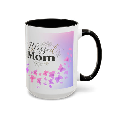 Blessed Mom Butterfly Mug — Colorful 11oz/15oz Ceramic Gift for Mother's Day