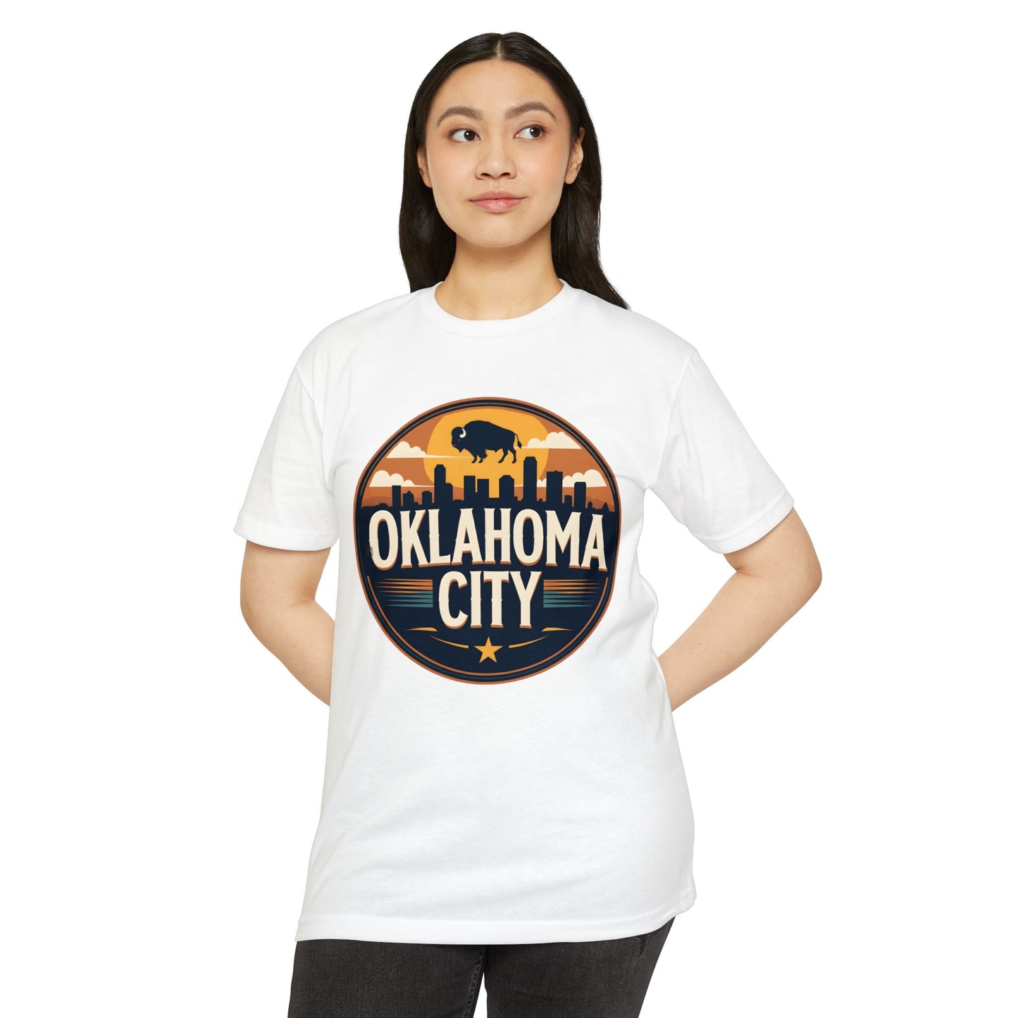 Oklahoma City Skyline Buffalo Graphic T-Shirt