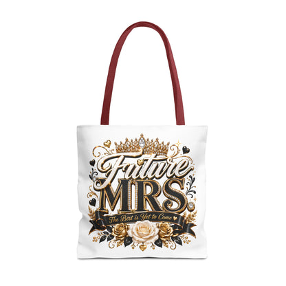 Future Mrs. Tote Bag — Bridal Bachelorette Gift Bag with Gold Crown Design