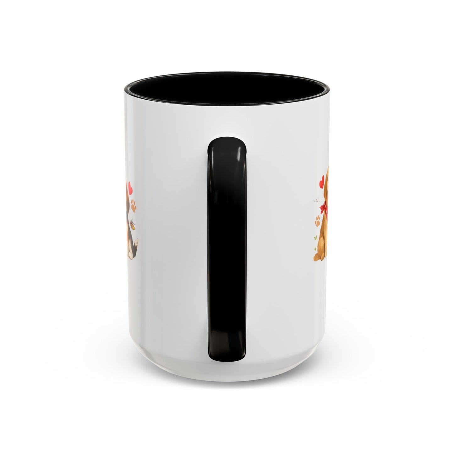 Dog Lover Accent Coffee Mug — “Love is a Four-Legged Word” Ceramic Gift