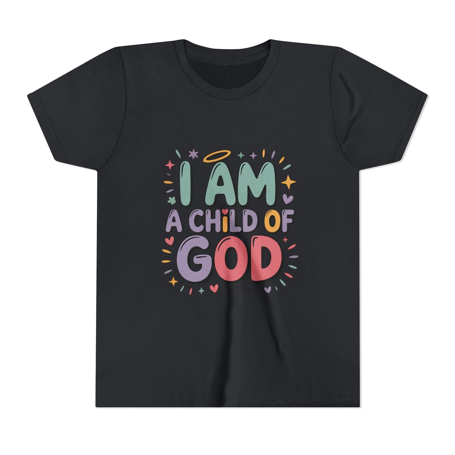 I Am A Child of God Youth Tee — Cute Pastel Christian Kids T-Shirt