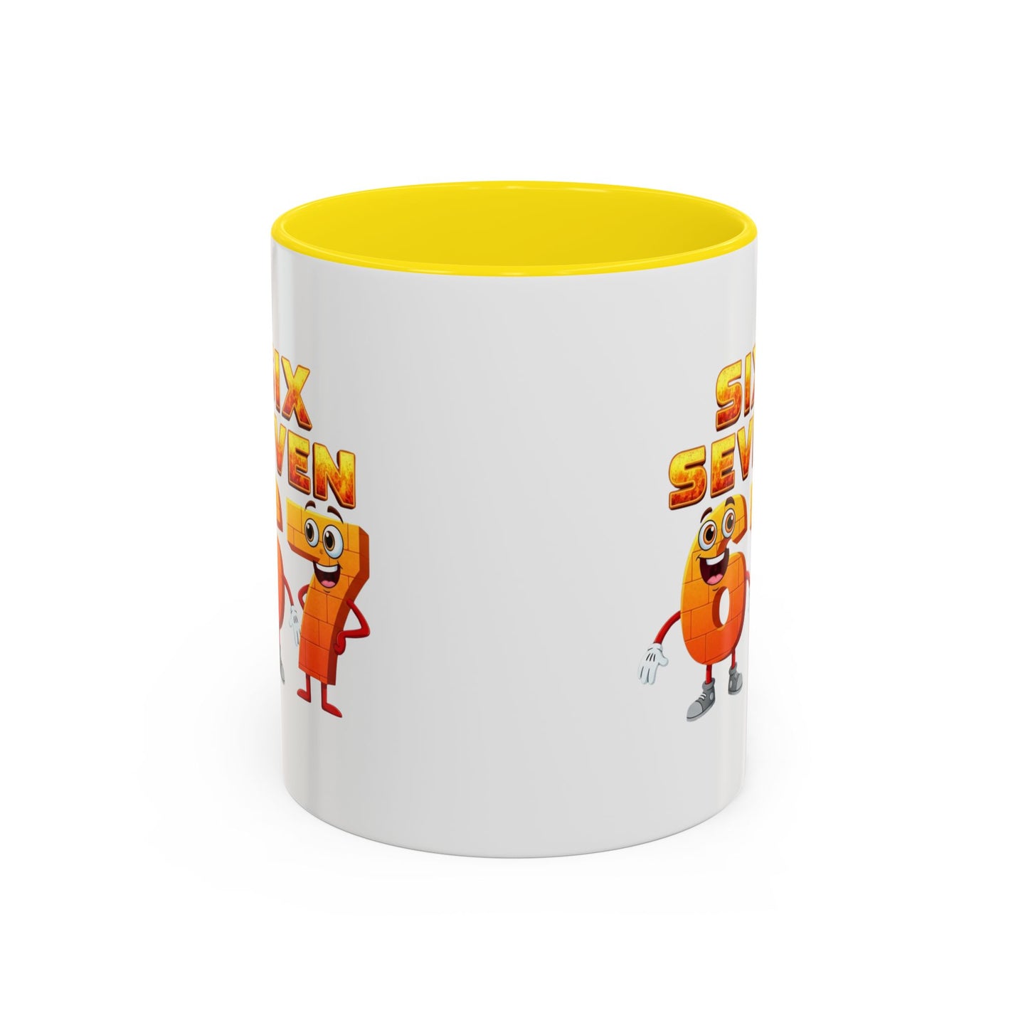 Six Seven Cartoon Number Coffee Mug - Fun Math Teacher Gift (11/15oz)