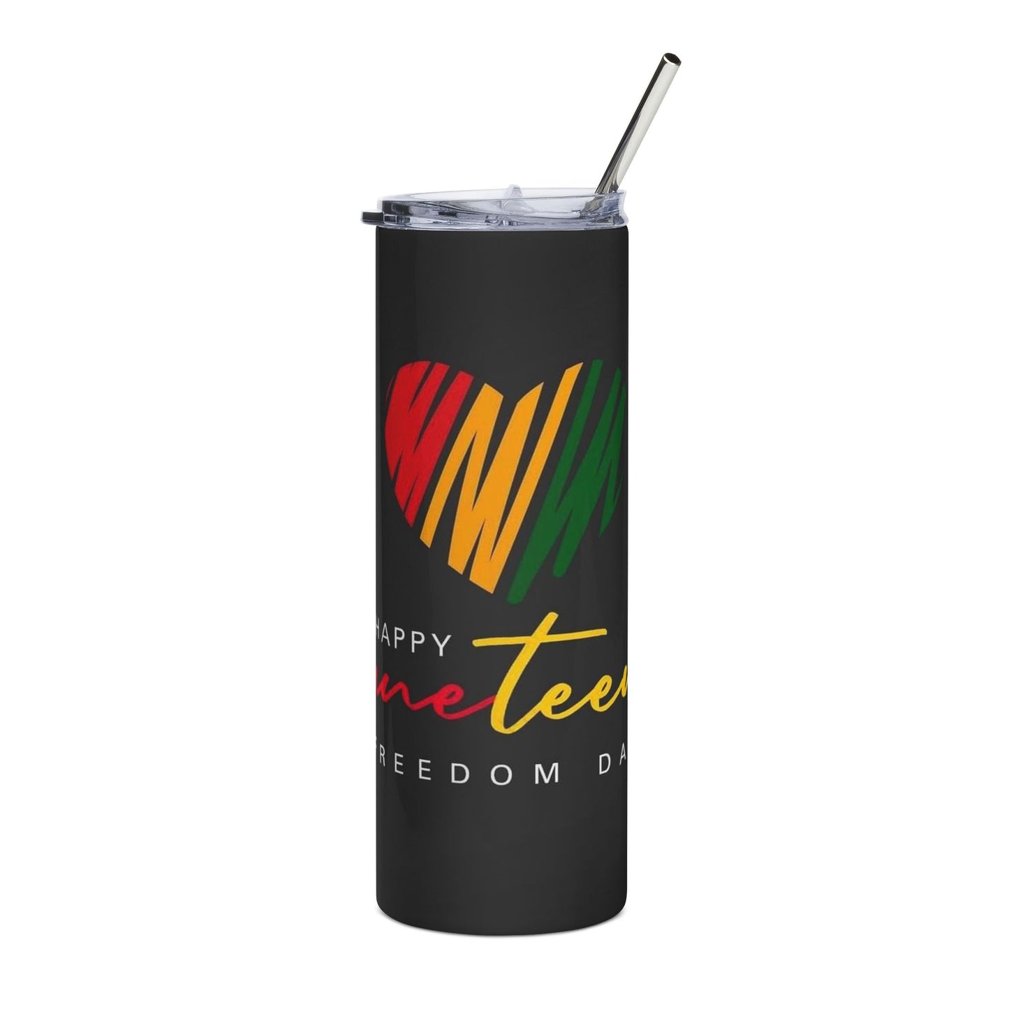 Juneteenth Freedom Heart 20oz Stainless Steel Tumbler