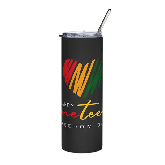 Juneteenth Freedom Heart 20oz Stainless Steel Tumbler