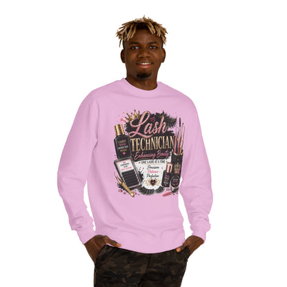 Lash Technician Crewneck Sweatshirt – Beauty Tools Graphic