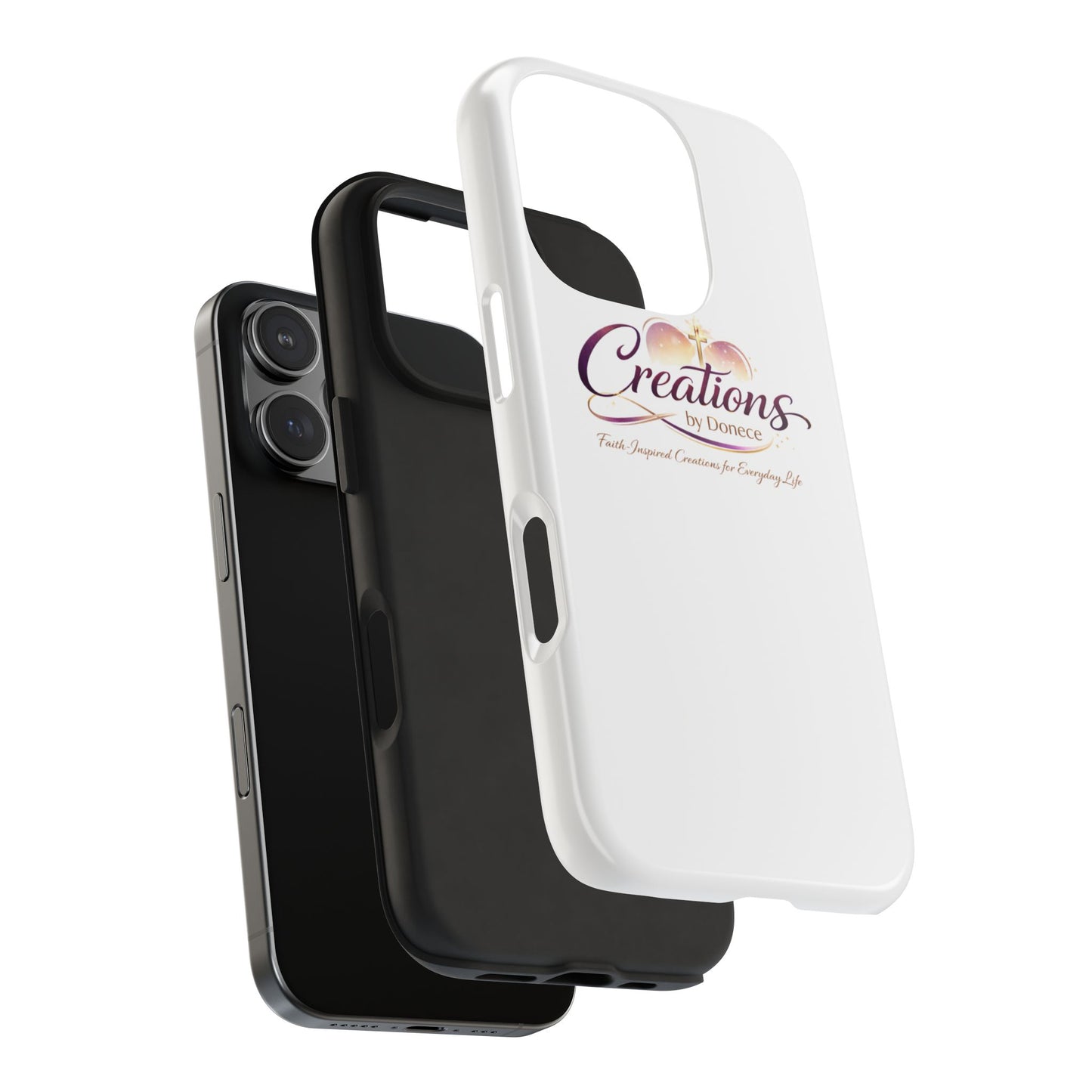 Creations by Donece Soft-Touch Tough Phone Case — Faith-Inspired Logo Protective Cover