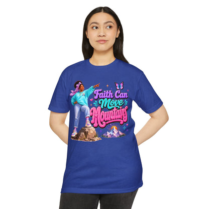 T-Shirt — Faith Can Move Mountains Inspirational Graphic Tee