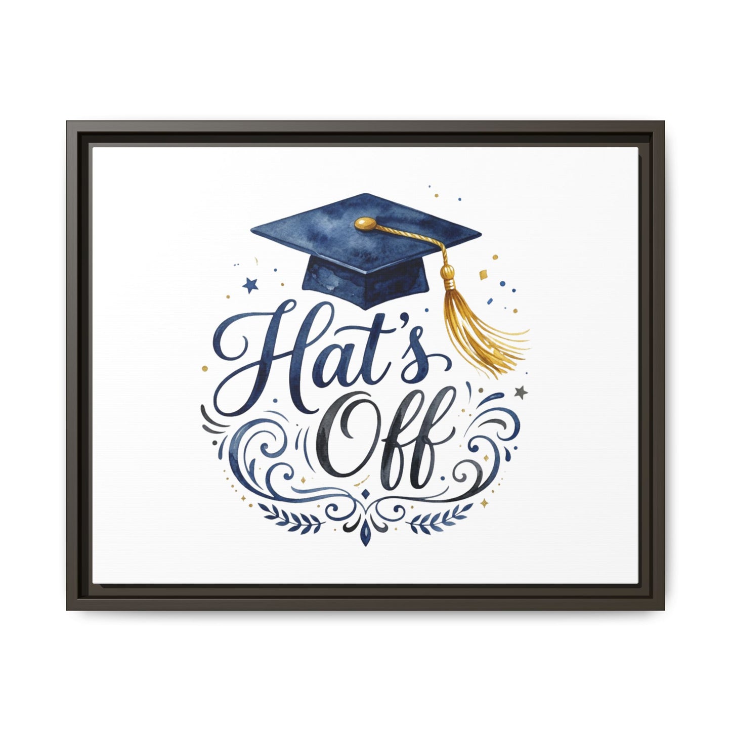 Graduation Canvas Print - "Hat's Off" Framed Matte Art