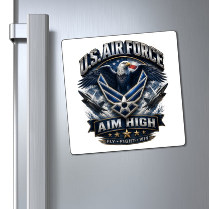 U.S. Air Force 'Aim High' Military Eagle Magnet — Fly Fight Win Refrigerator Magnet