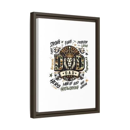 Framed Matte Canvas 'Best Ever DAD' Wall Art – Lion King Design, Father’s Day Gift
