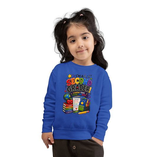 I'm a Second Grader Toddler Sweatshirt — Cute Back-to-School Kids Crewneck