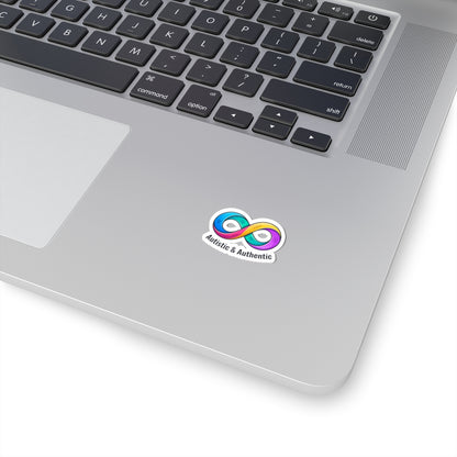 Autistic & Authentic Kiss-Cut Stickers | neurodiversity, autistic pride