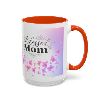Blessed Mom Butterfly Mug — Colorful 11oz/15oz Ceramic Gift for Mother's Day