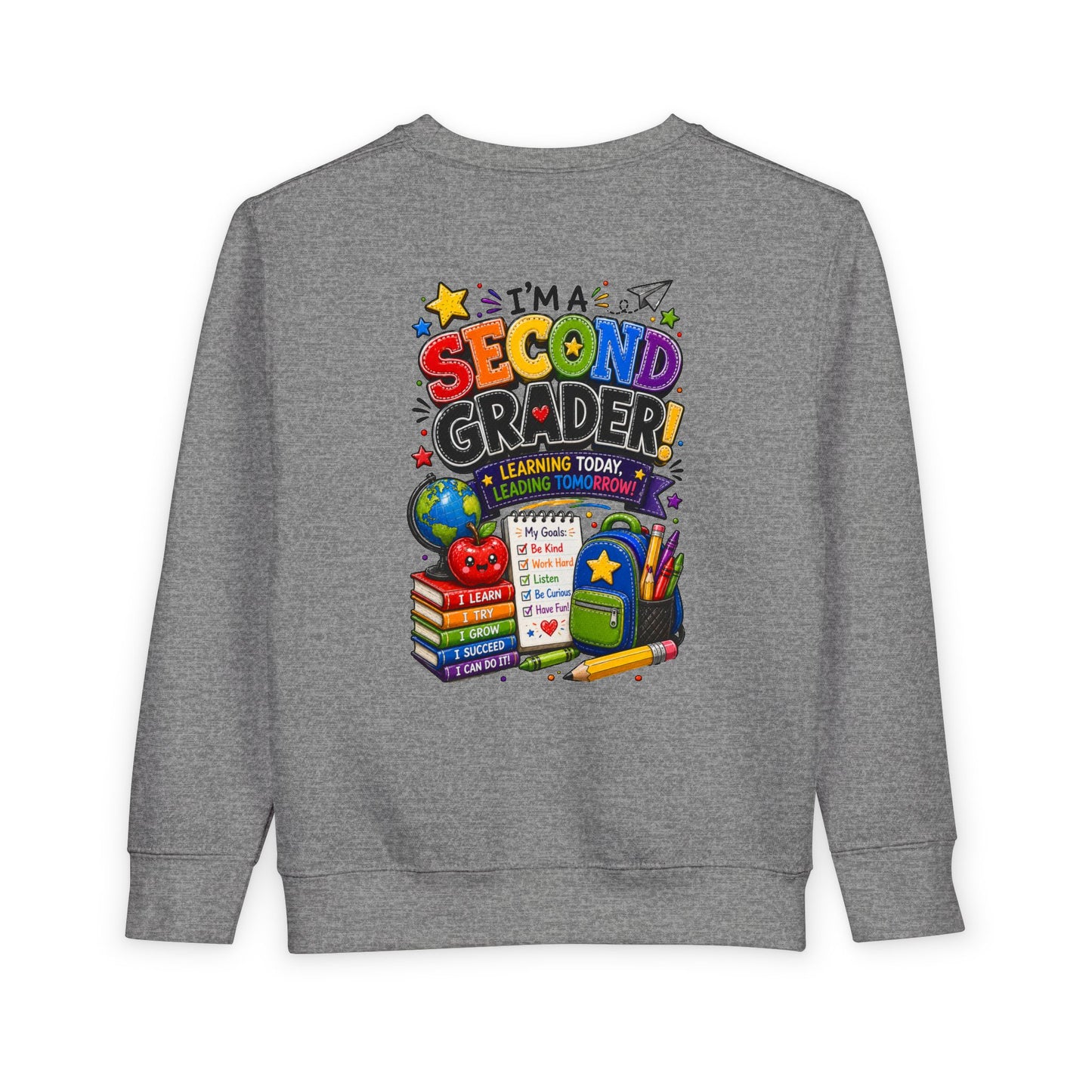 I'm a Second Grader Toddler Sweatshirt — Cute Back-to-School Kids Crewneck