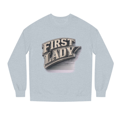 First Lady Graphic Sweatshirt — Vintage Script Crewneck for Women