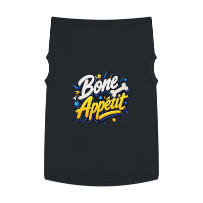 Pet Tank Top — "Bone Appétit" Graphic Dog Tank