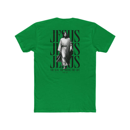 Jesus Typography Graphic Tee — "The Way The Truth The Life" Christian T‑Shirt