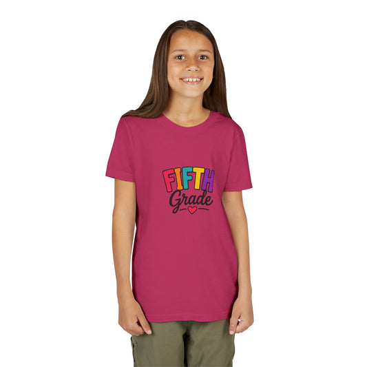 Fifth Grade Kids T‑Shirt – Colorful Back-to-School Tee with Heart